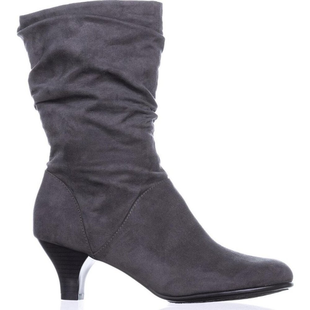 Aerosoles Gray Suede Mid-calf Slouch Boots, Size 7 - Picture 4 of 12